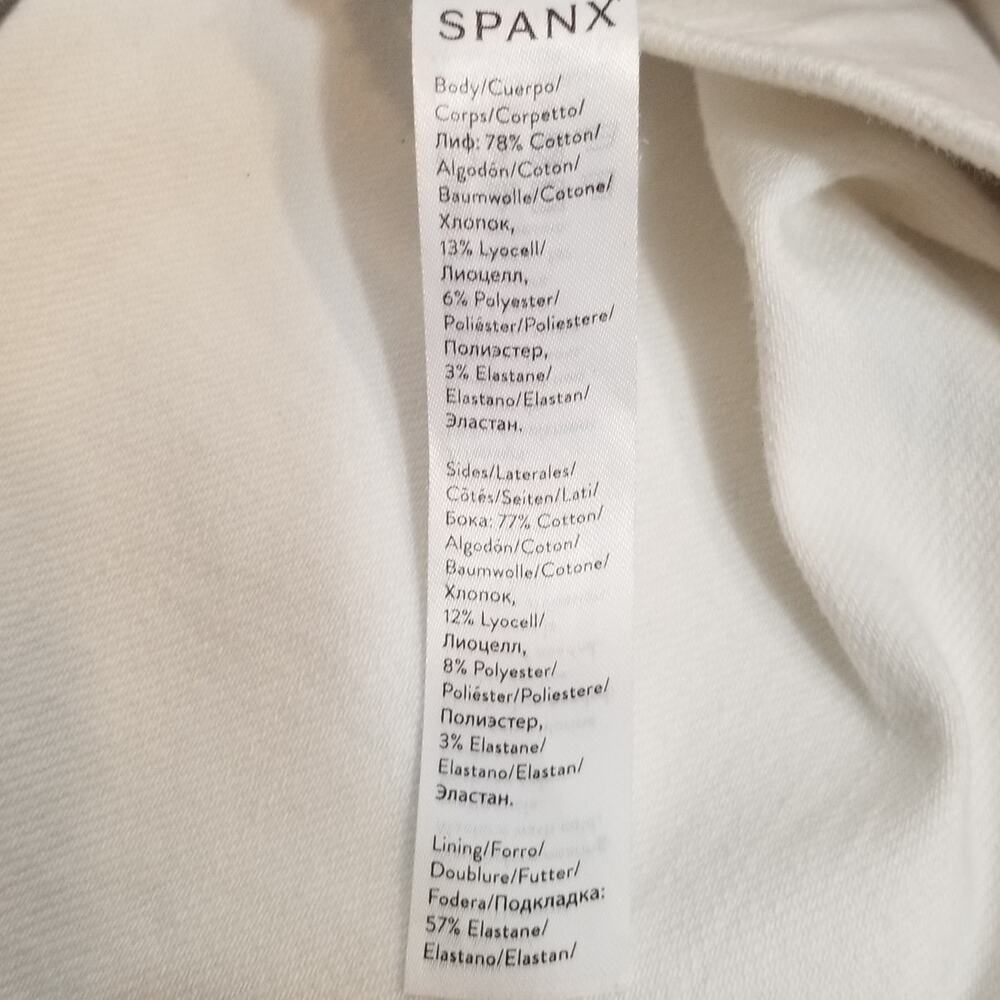 SPANX Jean-ish Ankle Skinny Pants White Charcoal Side Stripe Size Small - Picture 8 of 9